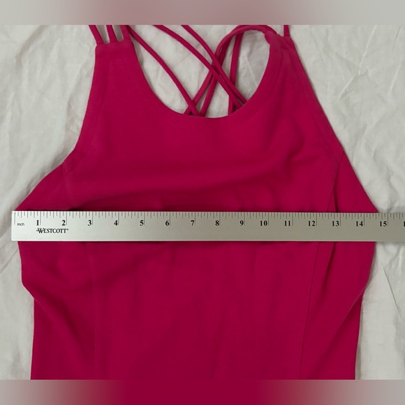 womens vintage Adrienne Vittadini hot pink knit dress - size 2P - Picture 5 of 5